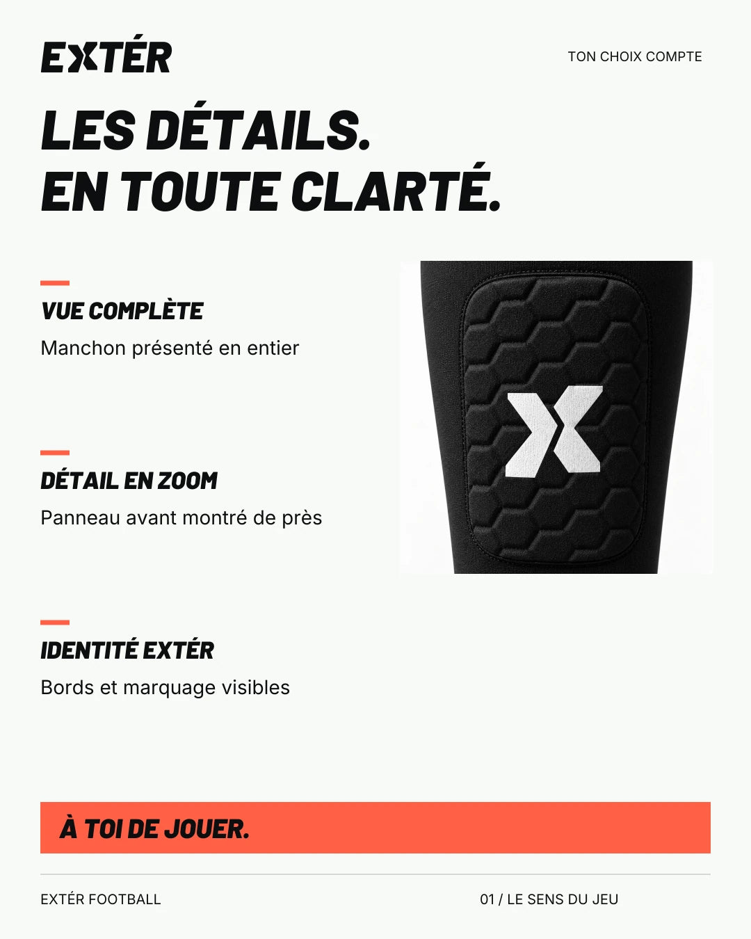 Protège-tibias intégrés EXTÉR – les détails