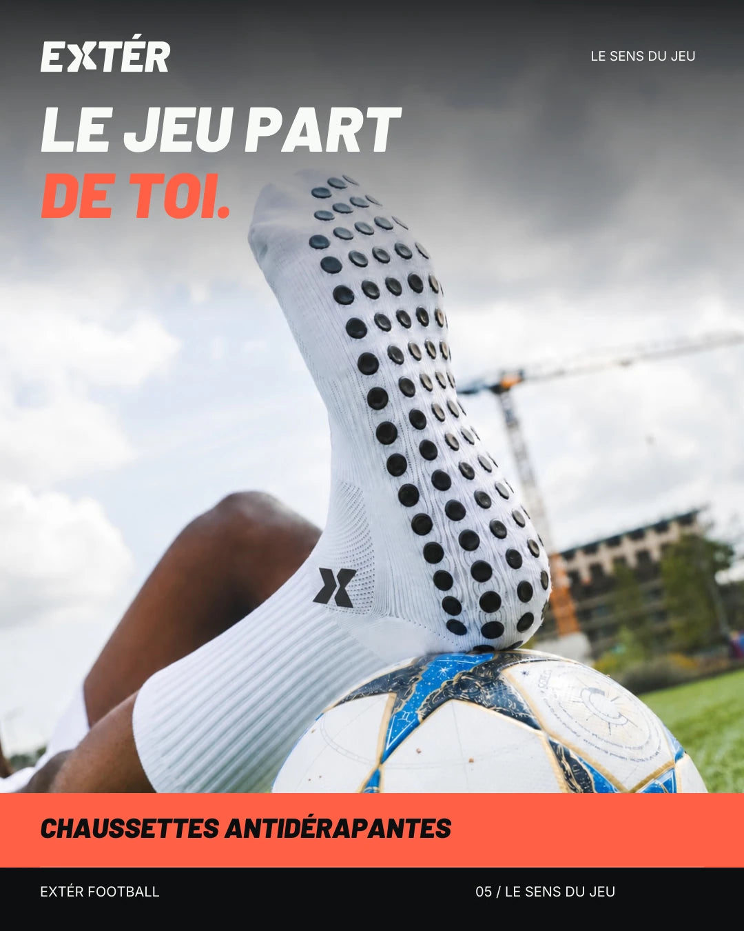 Chaussettes antidérapantes EXTÉR – visuel de marque