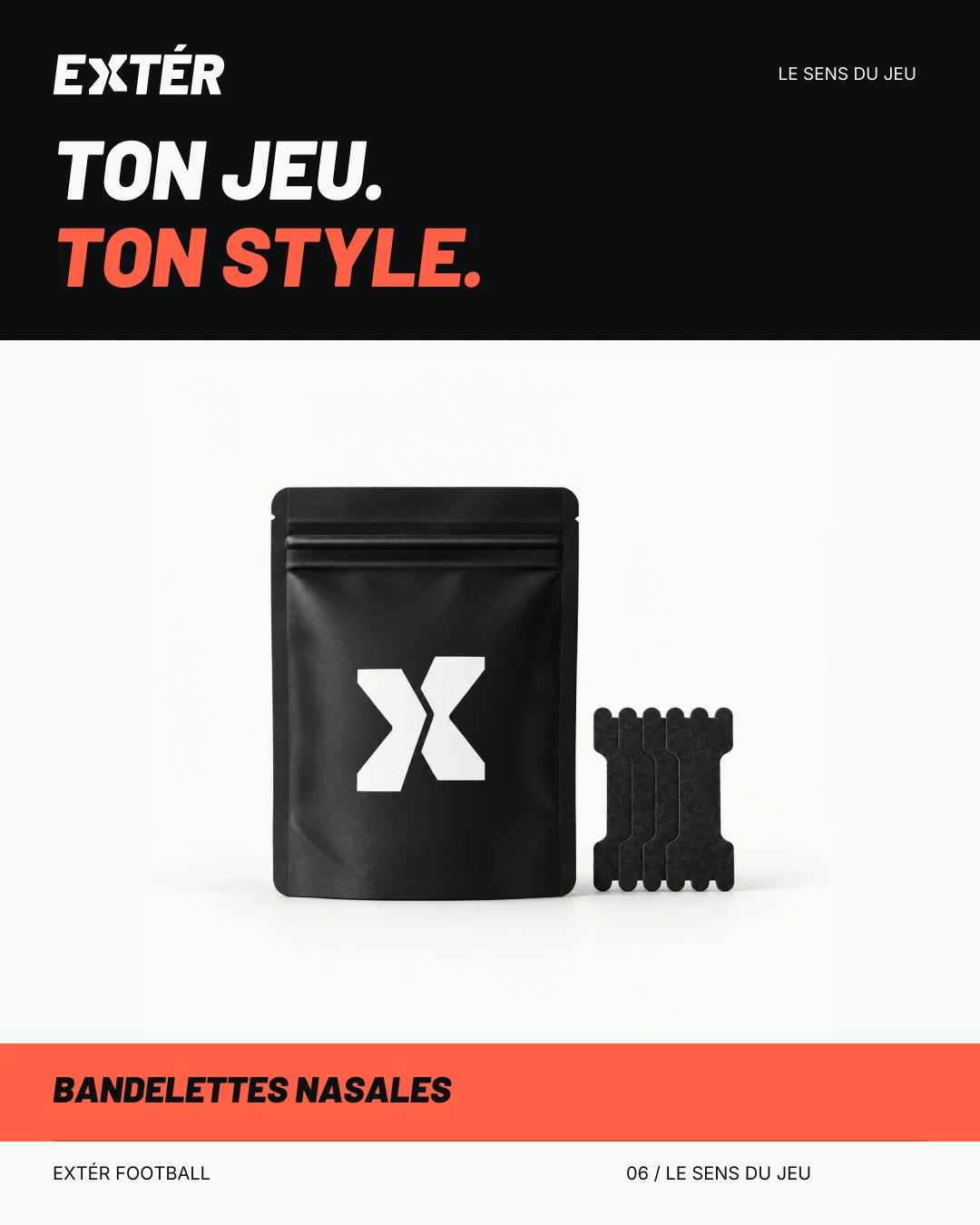 Bandelettes nasales EXTÉR – visuel de marque
