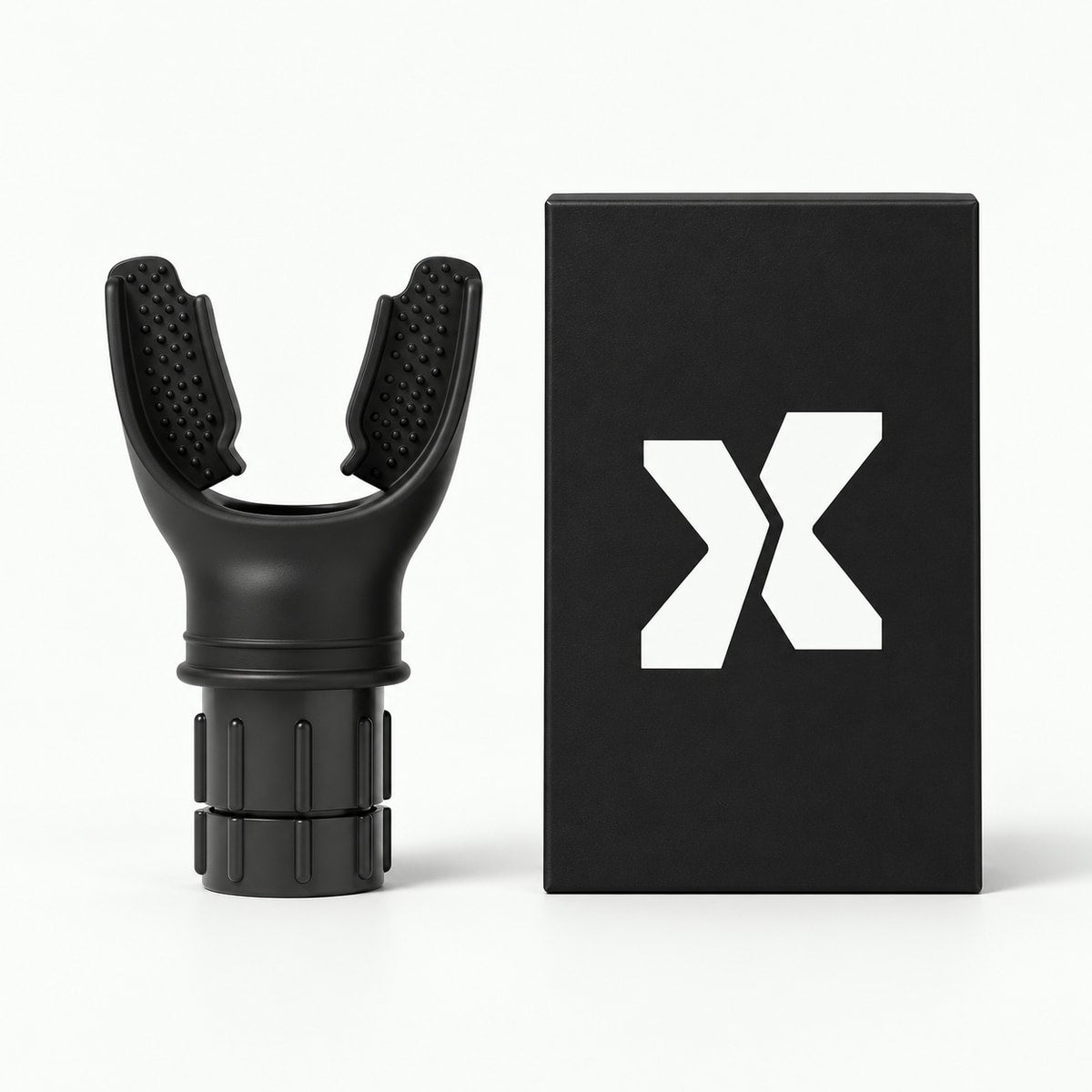 Accessoire d'entraînement respiratoire EXTÉR noir et sa boîte