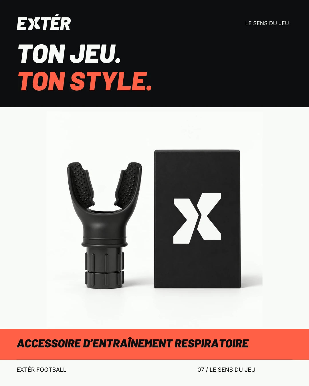 Accessoire d'entraînement respiratoire EXTÉR – visuel de marque