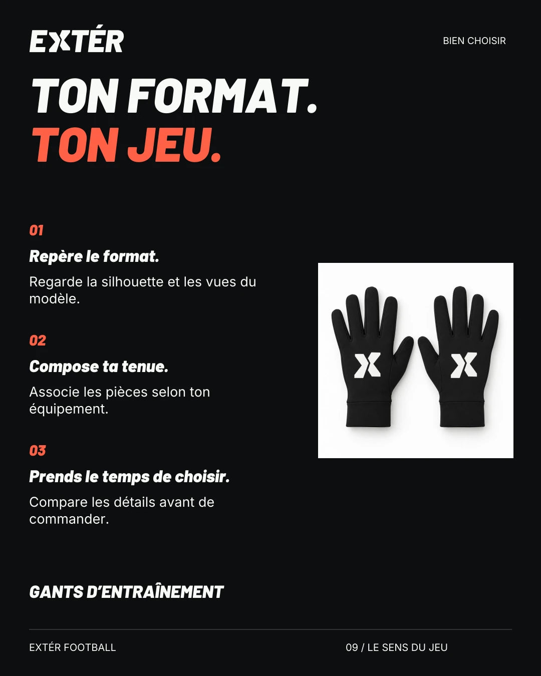Gants d'entraînement EXTÉR – aide au choix