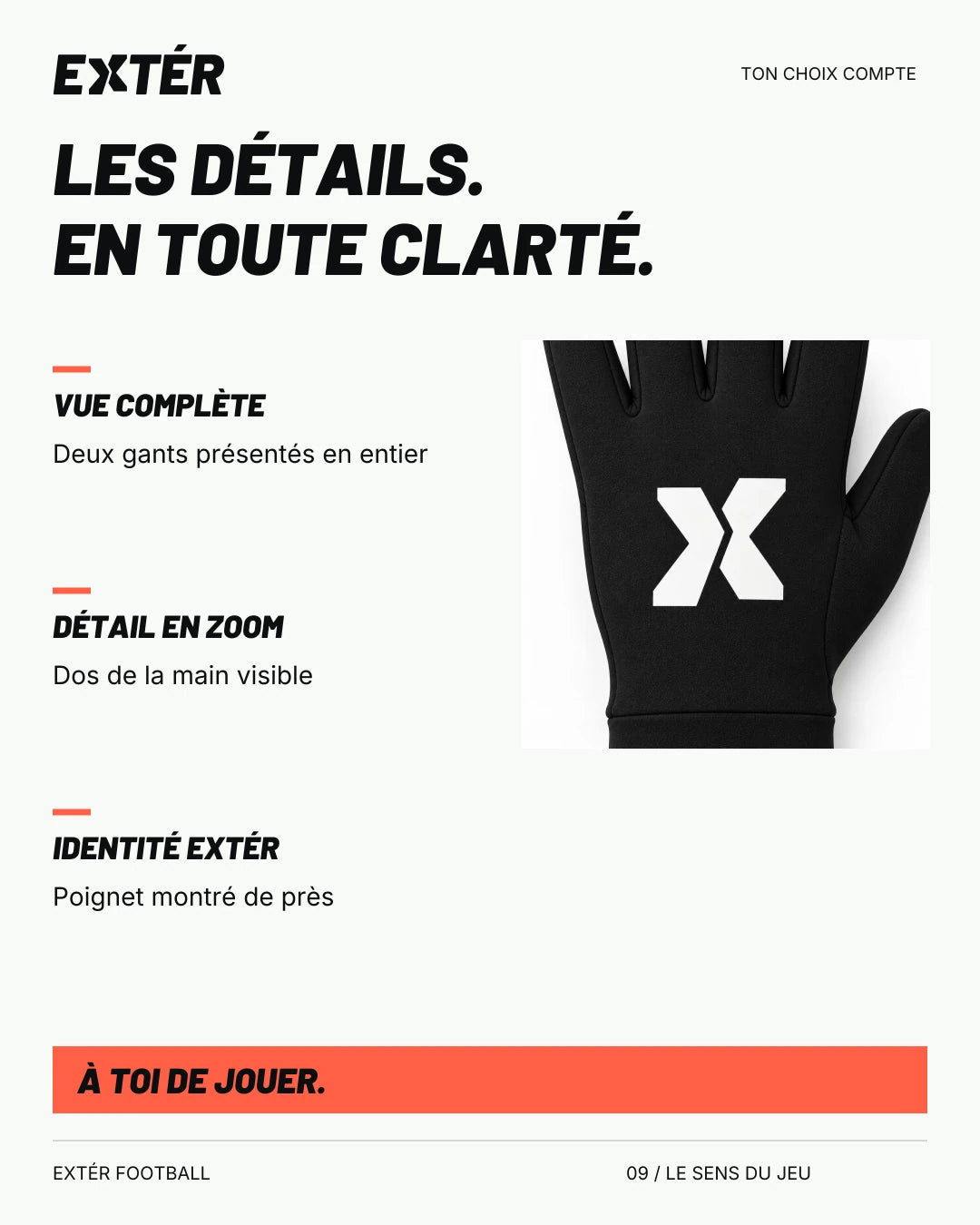Gants d'entraînement EXTÉR – les détails