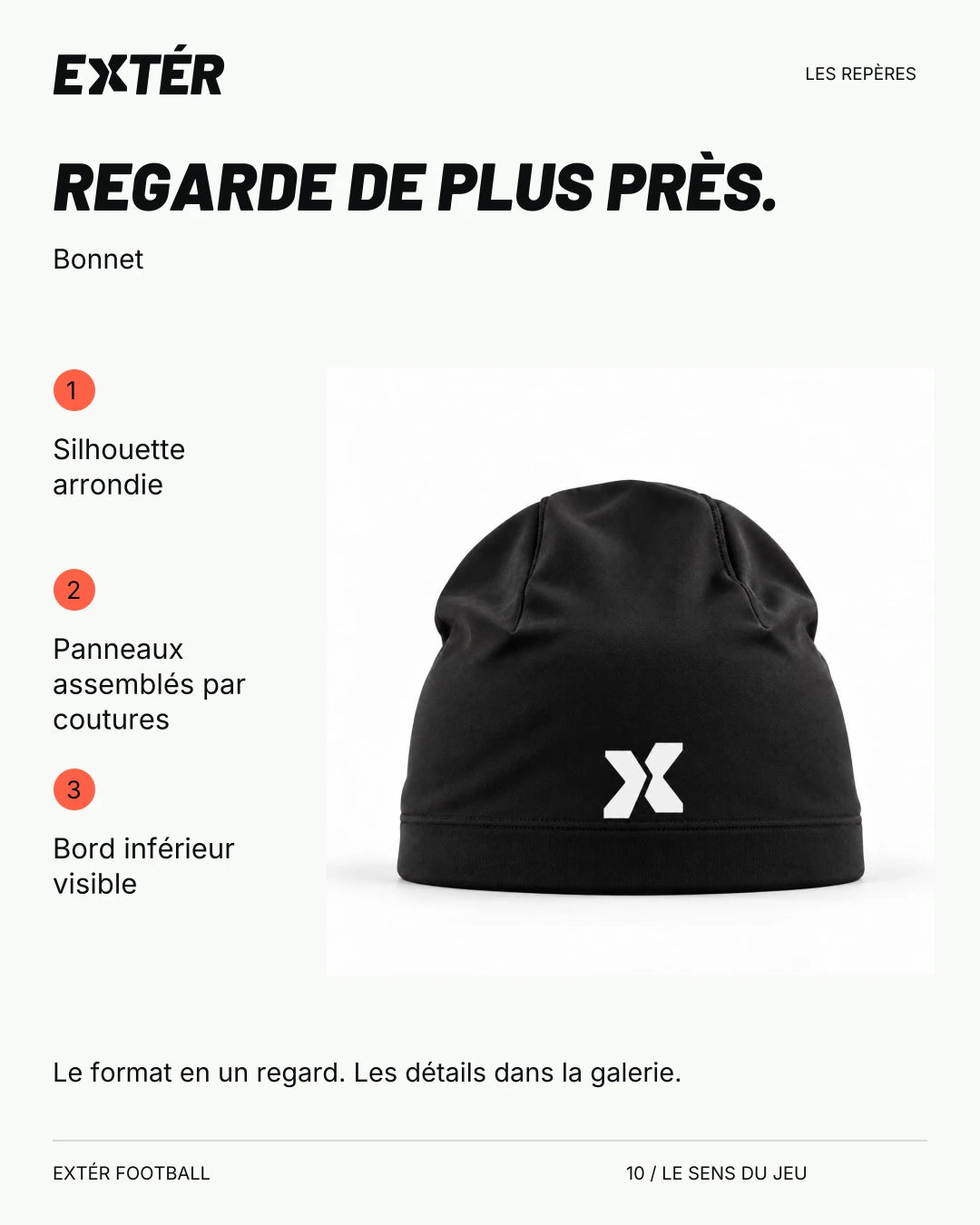 Bonnet EXTÉR – repères du format