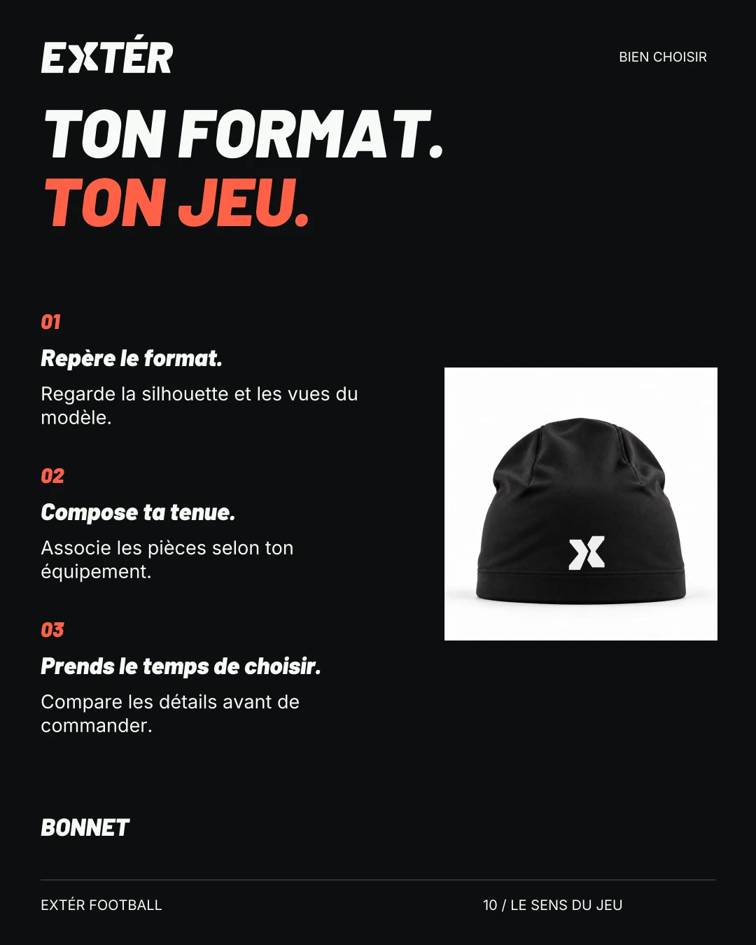 Bonnet EXTÉR – aide au choix