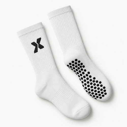 Chaussettes antidérapantes junior EXTÉR blanches