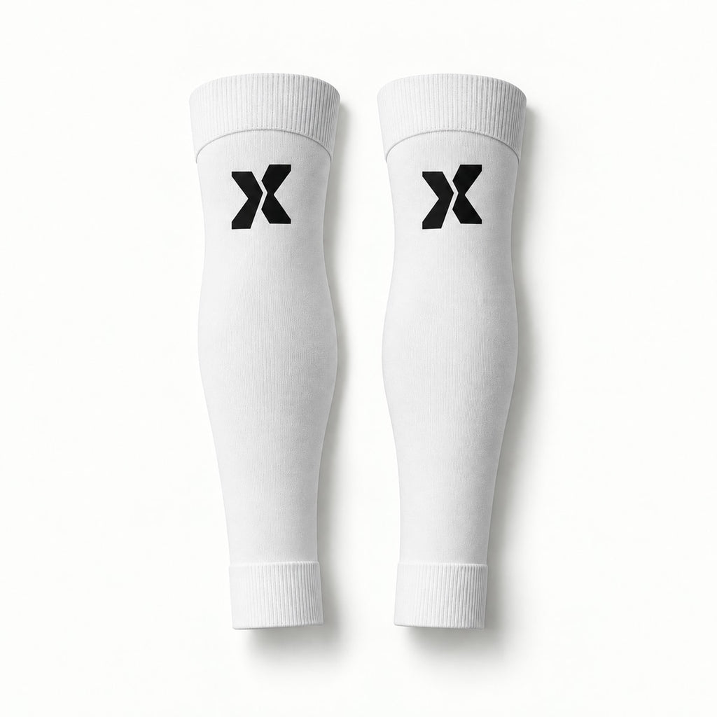 Paire de manchons de chaussettes junior EXTÉR blancs