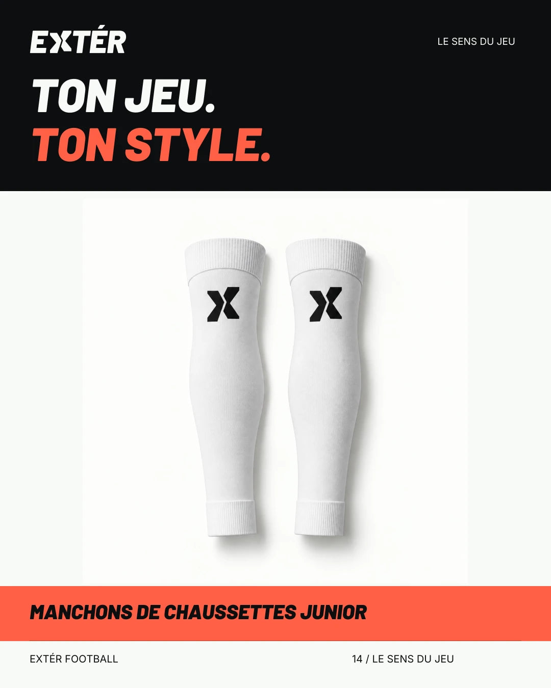 Manchons de chaussettes junior EXTÉR – visuel de marque