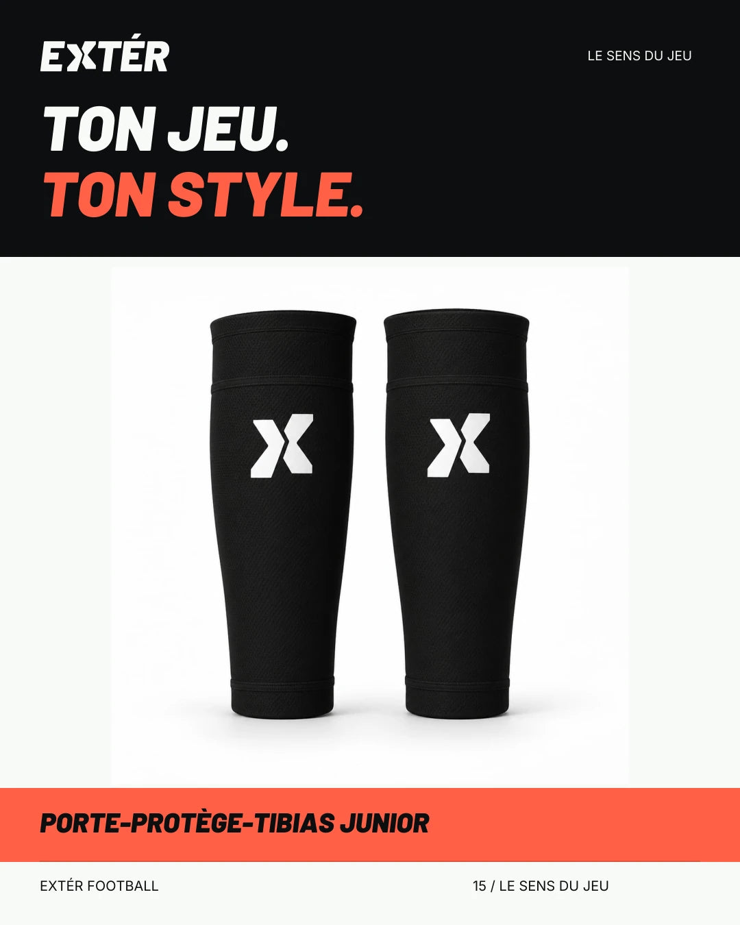 Porte-protège-tibias junior EXTÉR – visuel de marque