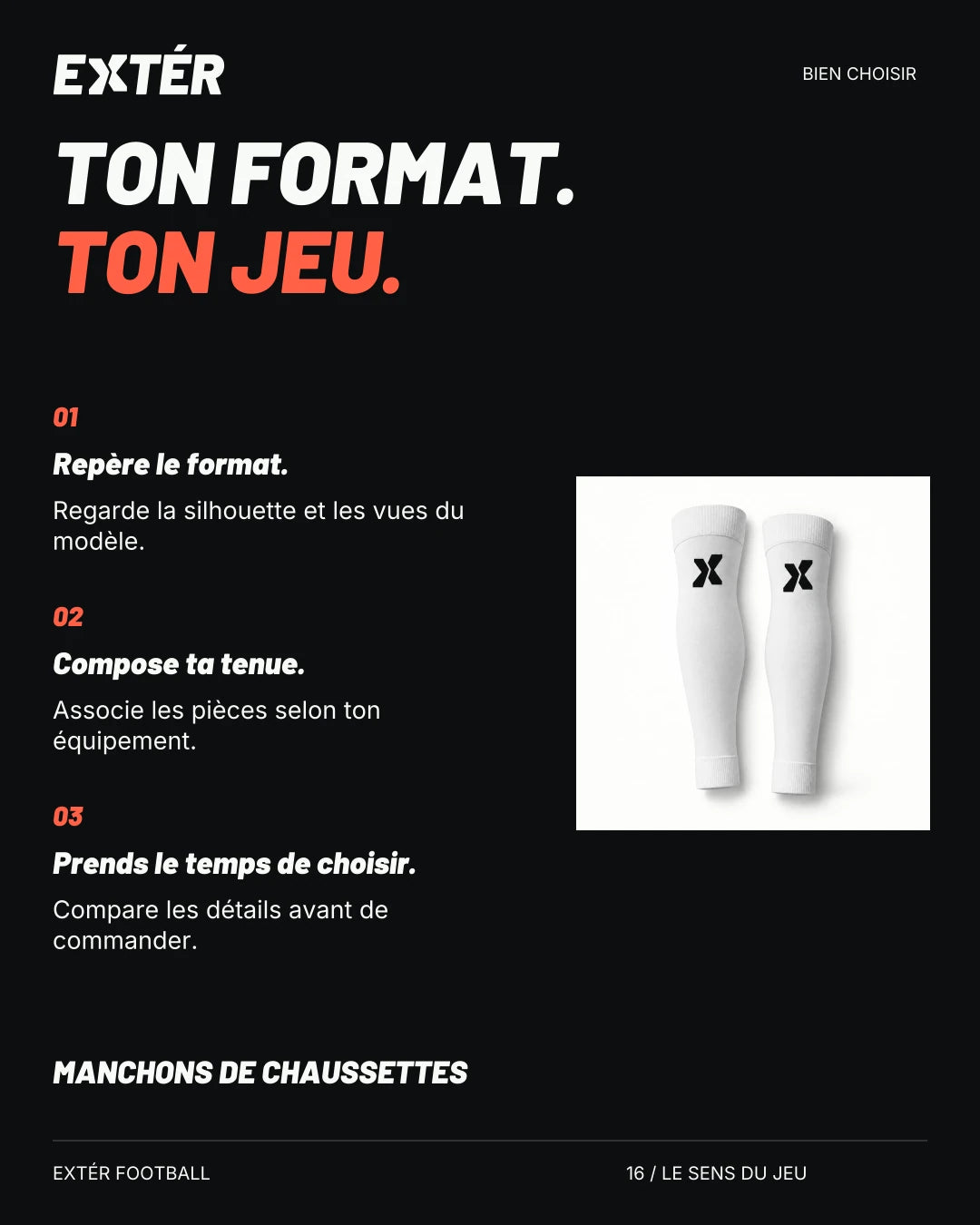 Manchons de chaussettes EXTÉR – aide au choix