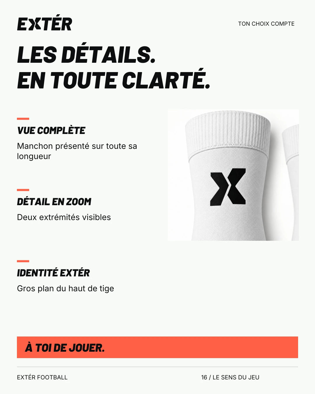 Manchons de chaussettes EXTÉR – les détails