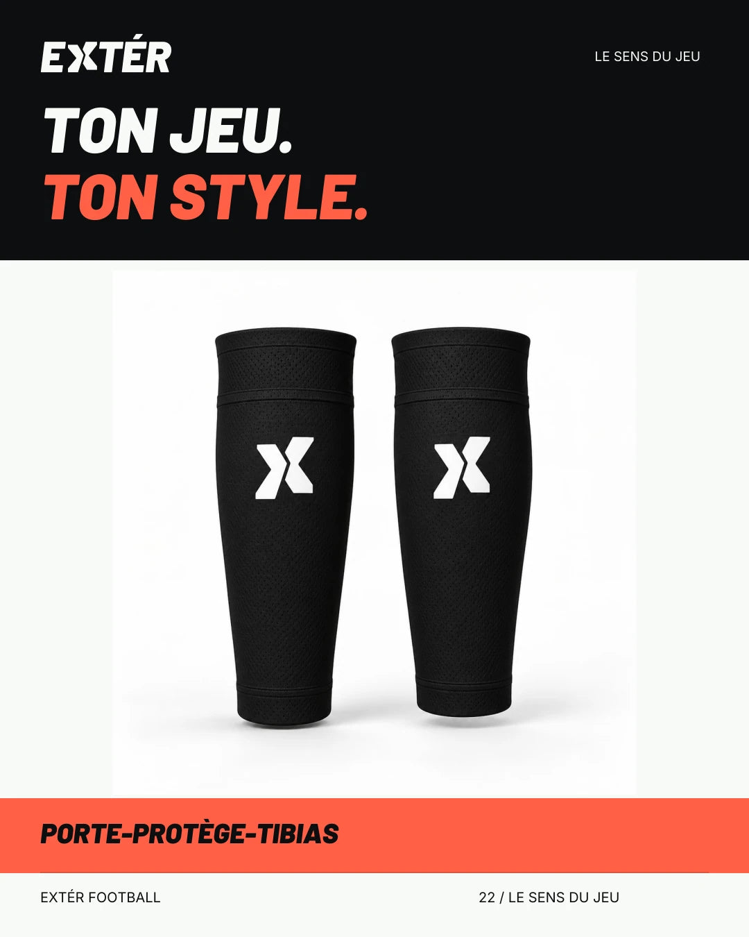 Porte-protège-tibias EXTÉR – visuel de marque