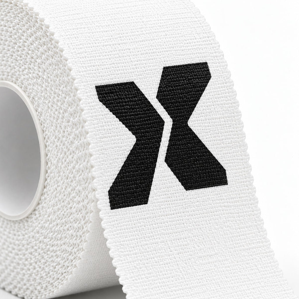 Détail de la bande adhésive et du symbole X EXTÉR