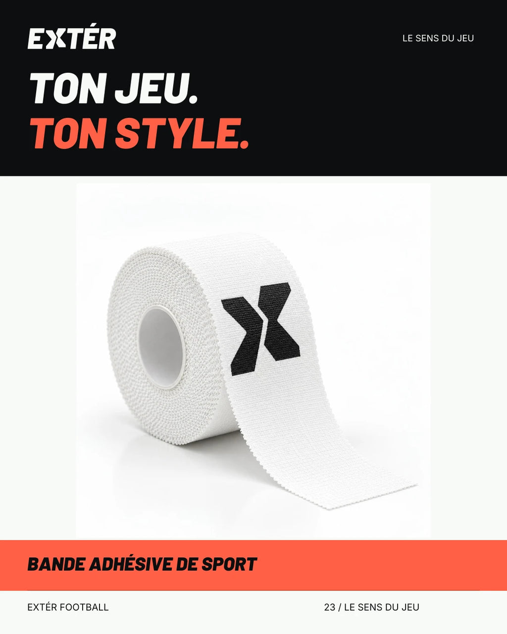 Bande adhésive de sport EXTÉR – visuel de marque