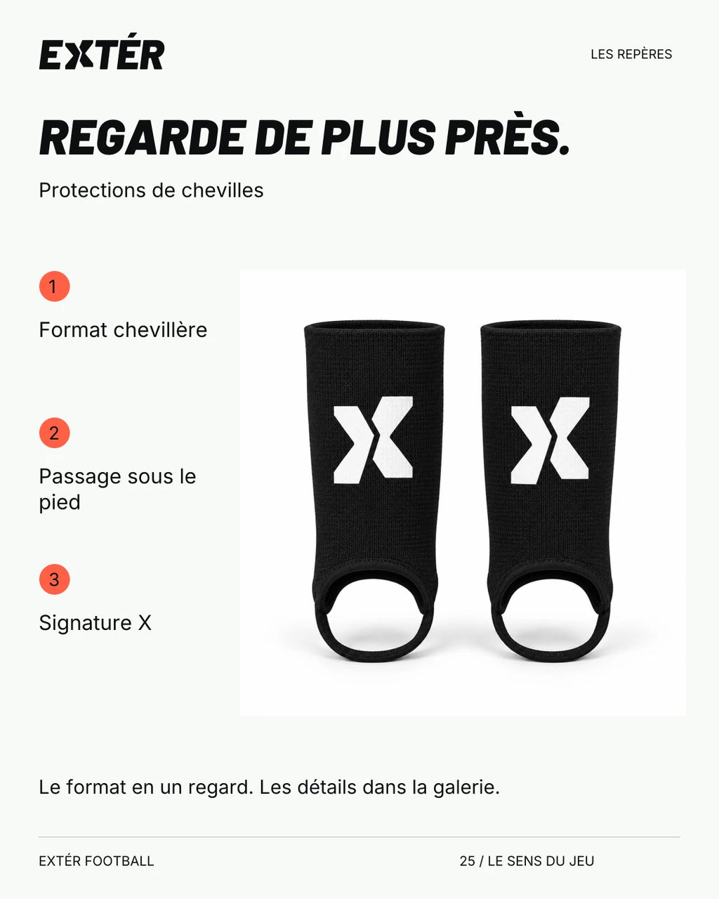 Protections de chevilles EXTÉR – repères du format